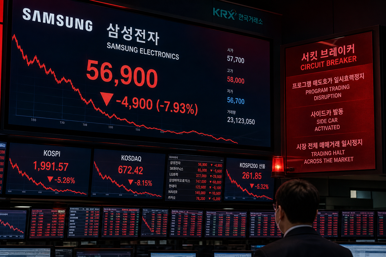 Samsung Just Posted the Greatest Quarter in Semiconductor History — 19x Profit Growth — and the Stock Crashed 10%, Triggering a Circuit Breaker and Dragging Every Chip Stock on Earth Down With It.